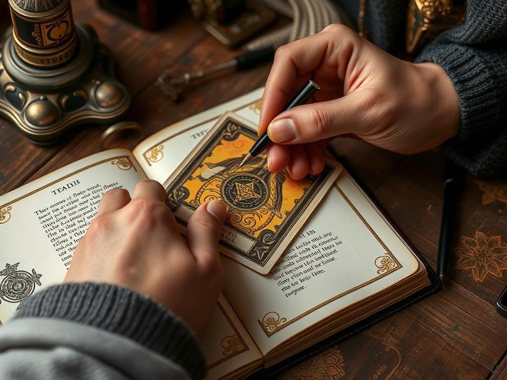 Магическое использование Таро — создание талисманов и ритуалы. Шаг 6. Привязка талисмана к намерению в дневнике Магическое использование Таро — создание талисманов и ритуалы. Шаг 6. Привязка талисмана к намерению в дневнике