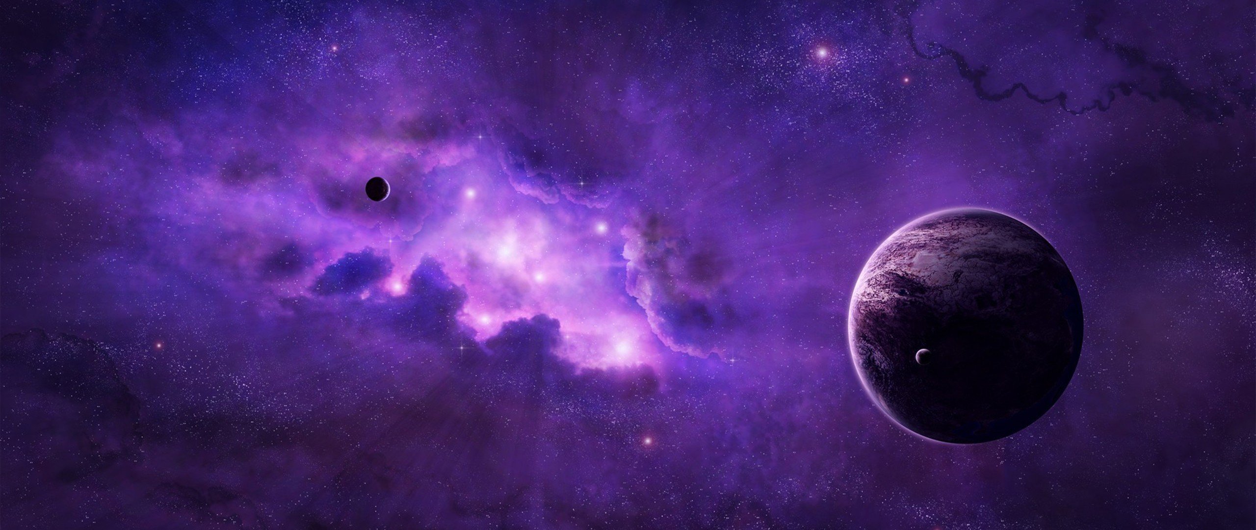 Фиолетовый космос обои